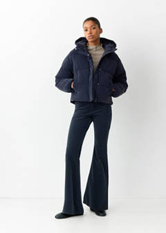 Flared corduroy trousers — Navy 2