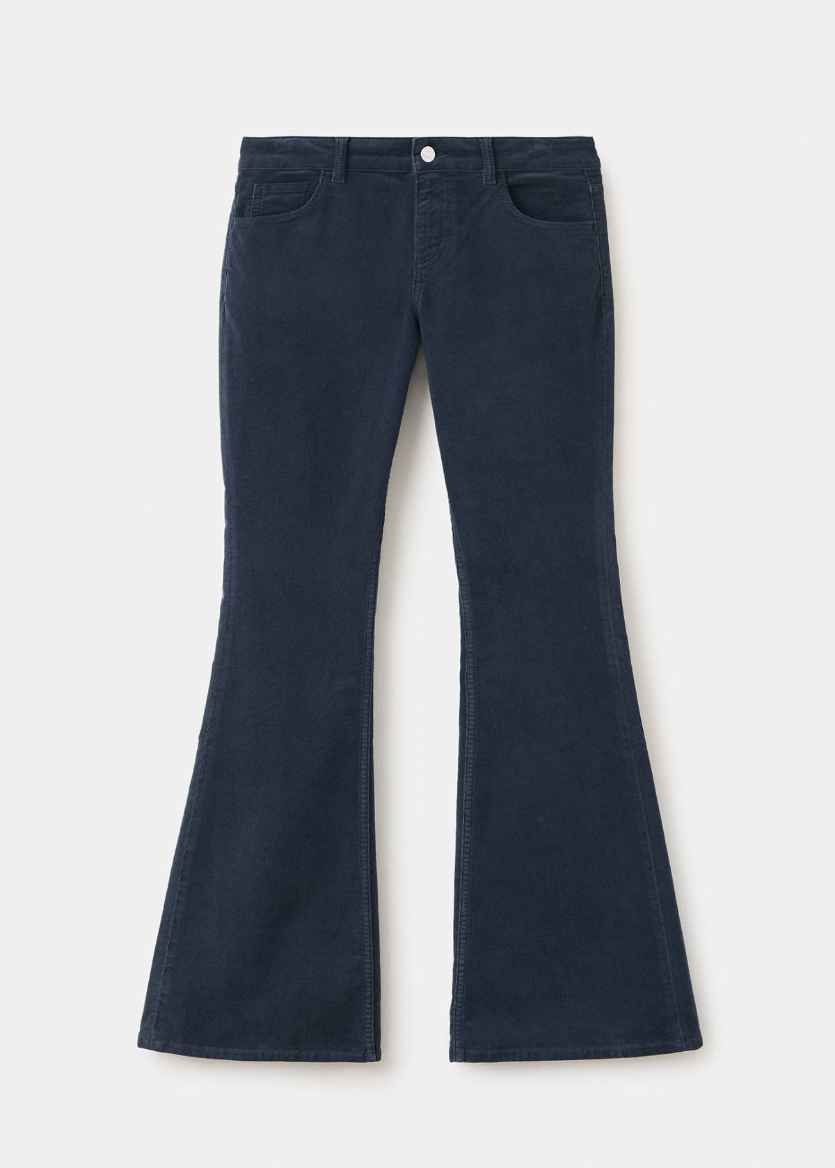 Flared corduroy trousers — Navy