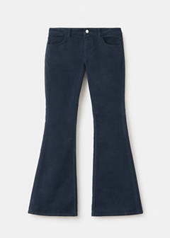 Flared corduroy trousers — Navy 3