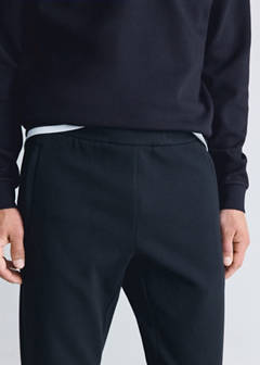 Thermolite® elasticated-waist joggers — Navy 4
