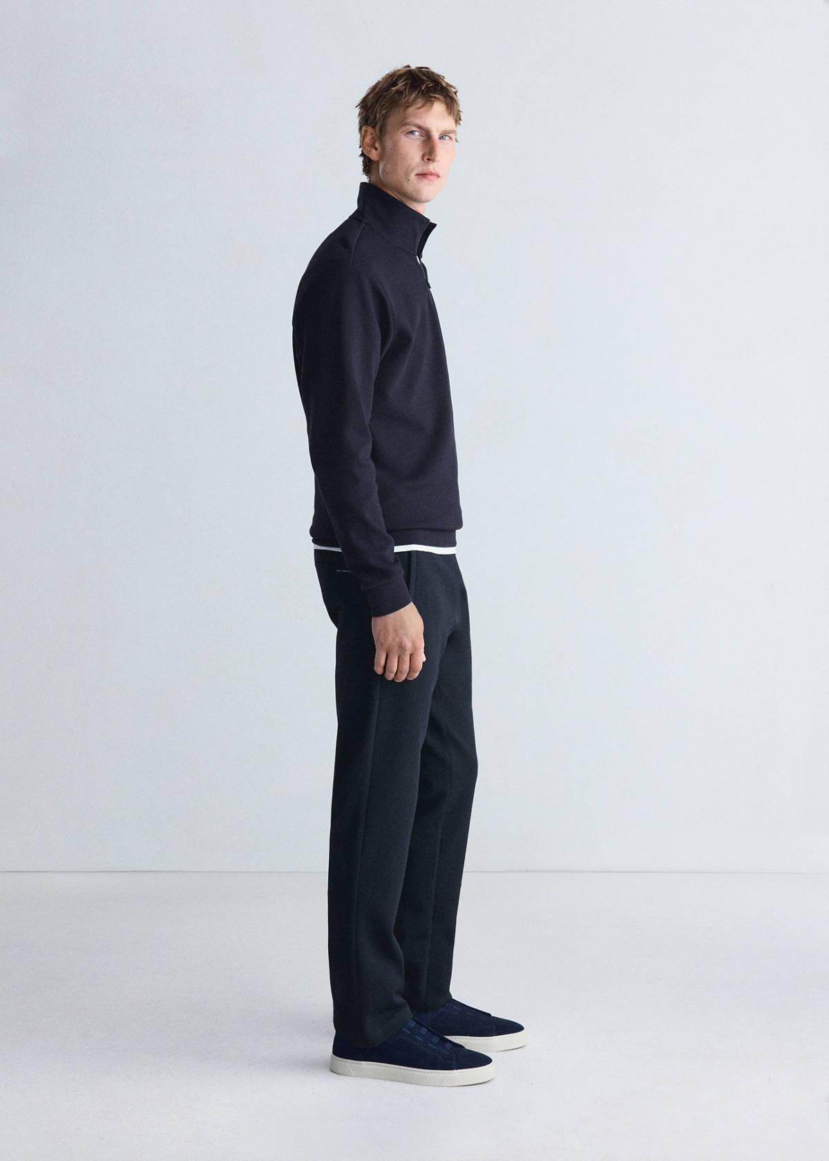 Thermolite® elasticated-waist joggers — Navy