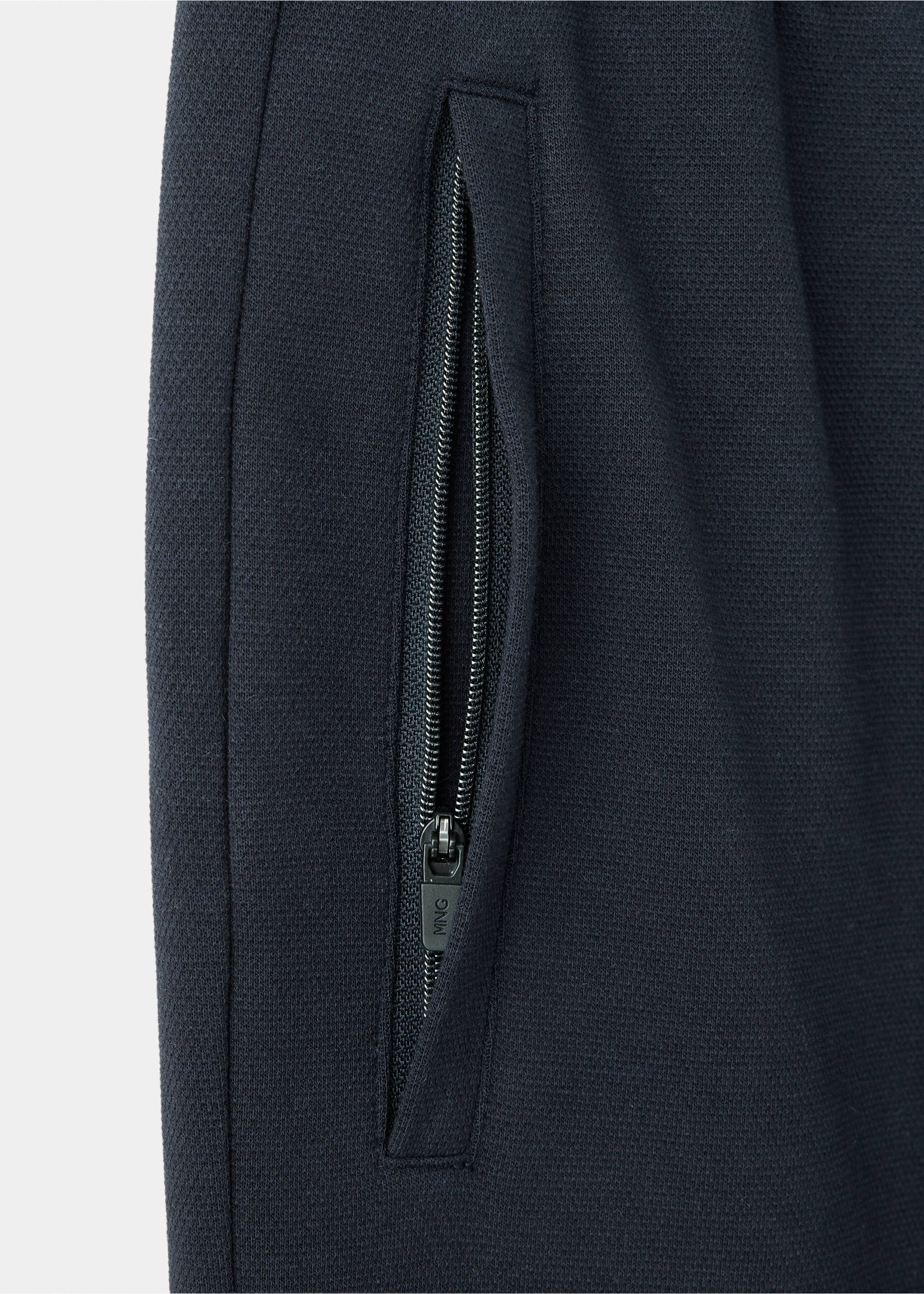 Thermolite® elasticated-waist joggers - Details of the article 8, Navy. Ref: 37066727-00.