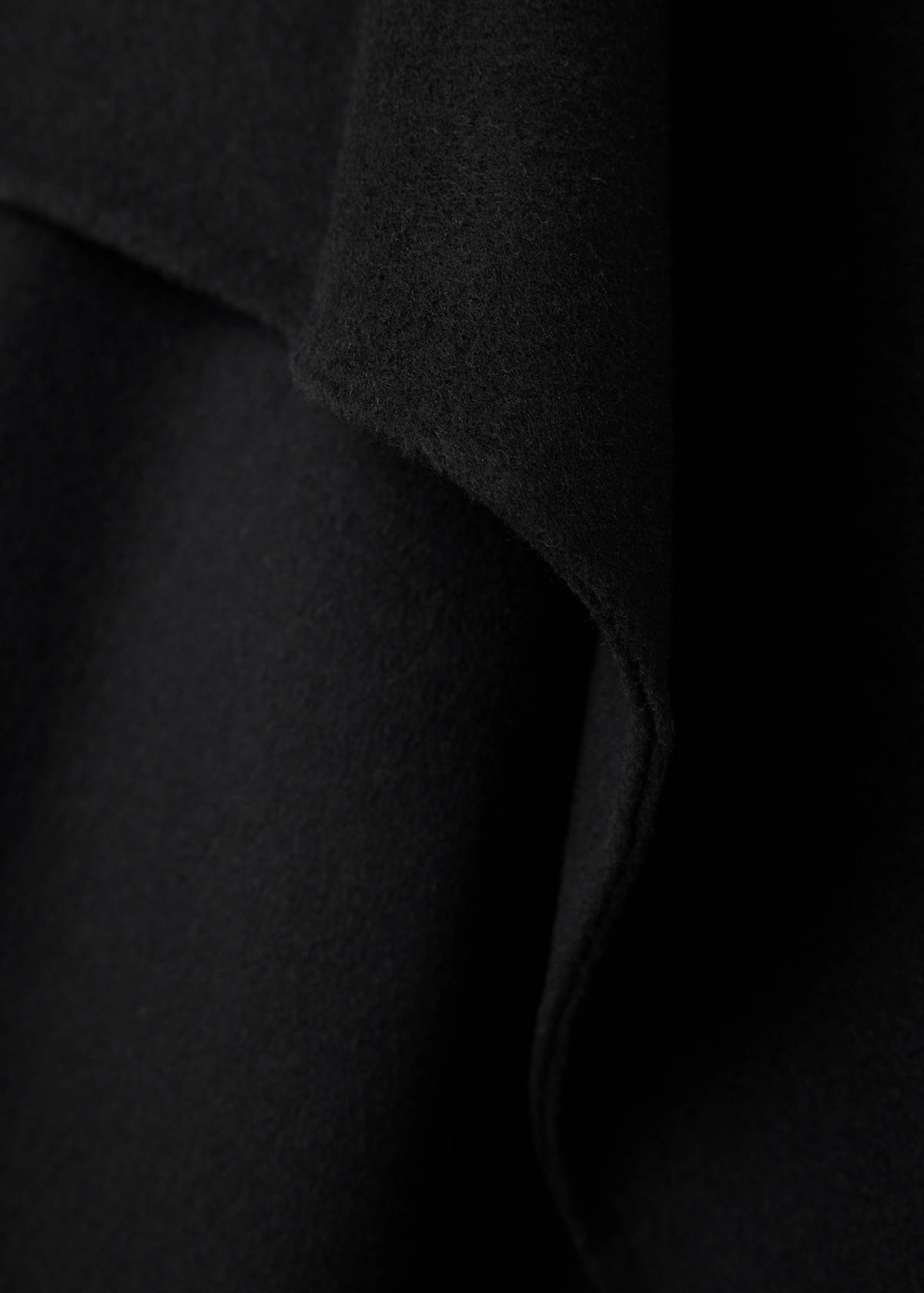 Wool shawl-collar jacket — Black