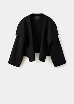 Wool shawl-collar jacket — Black 5