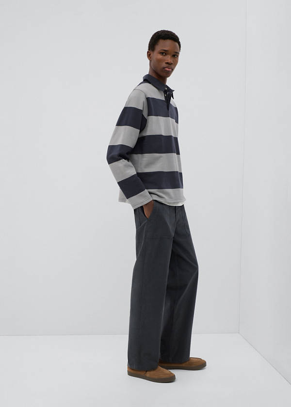 Pockets straight trousers — Charcoal