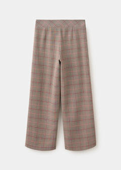 Straight checked trousers — Brown 4