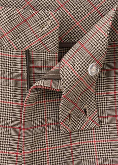 Straight checked trousers — Brown 3