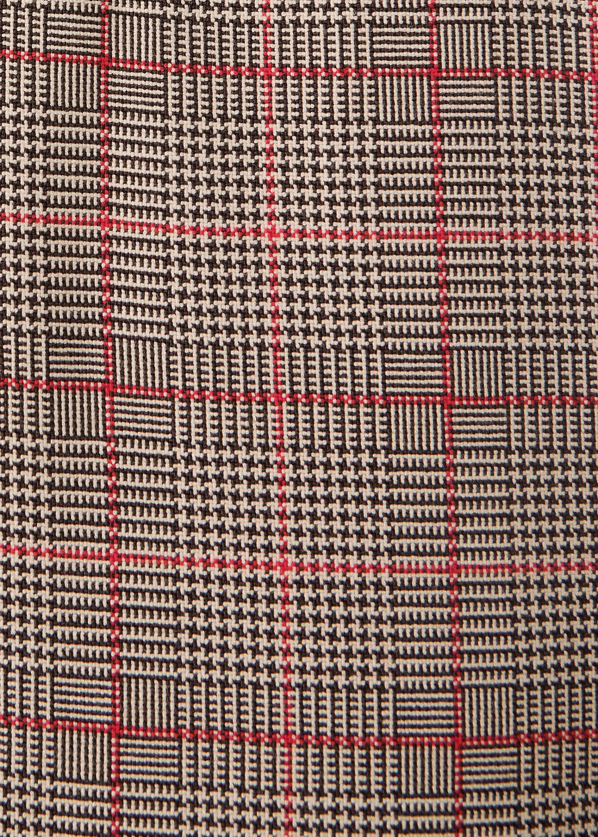 Straight checked trousers — Brown