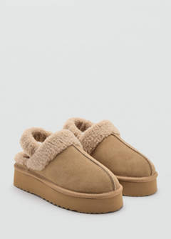 Suede and sheepskin shoe — Sand 2
