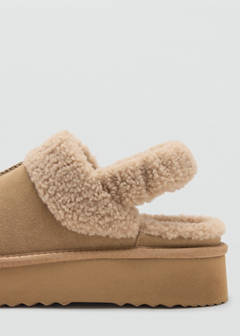 Suede and sheepskin shoe — Sand 3