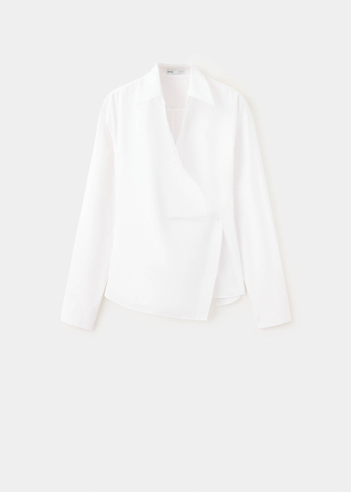 Wrap-over cotton blouse — Off White