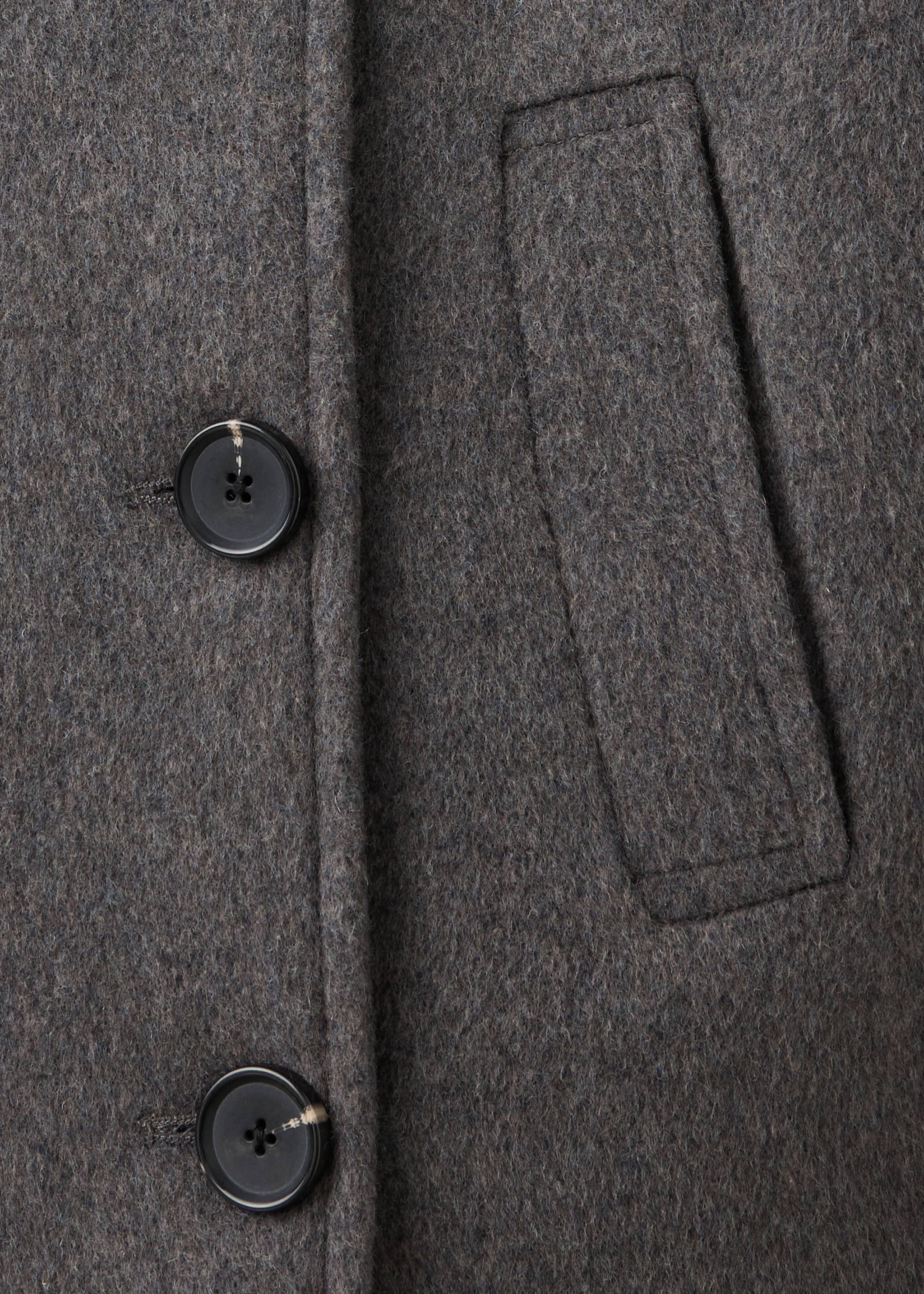 Wool funnel neck coat - Details of the article 0