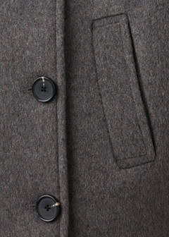 Wool funnel neck coat — Dark Heather Grey 7