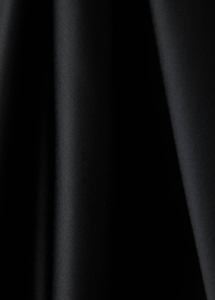 Satin dress with beaded straps — Black