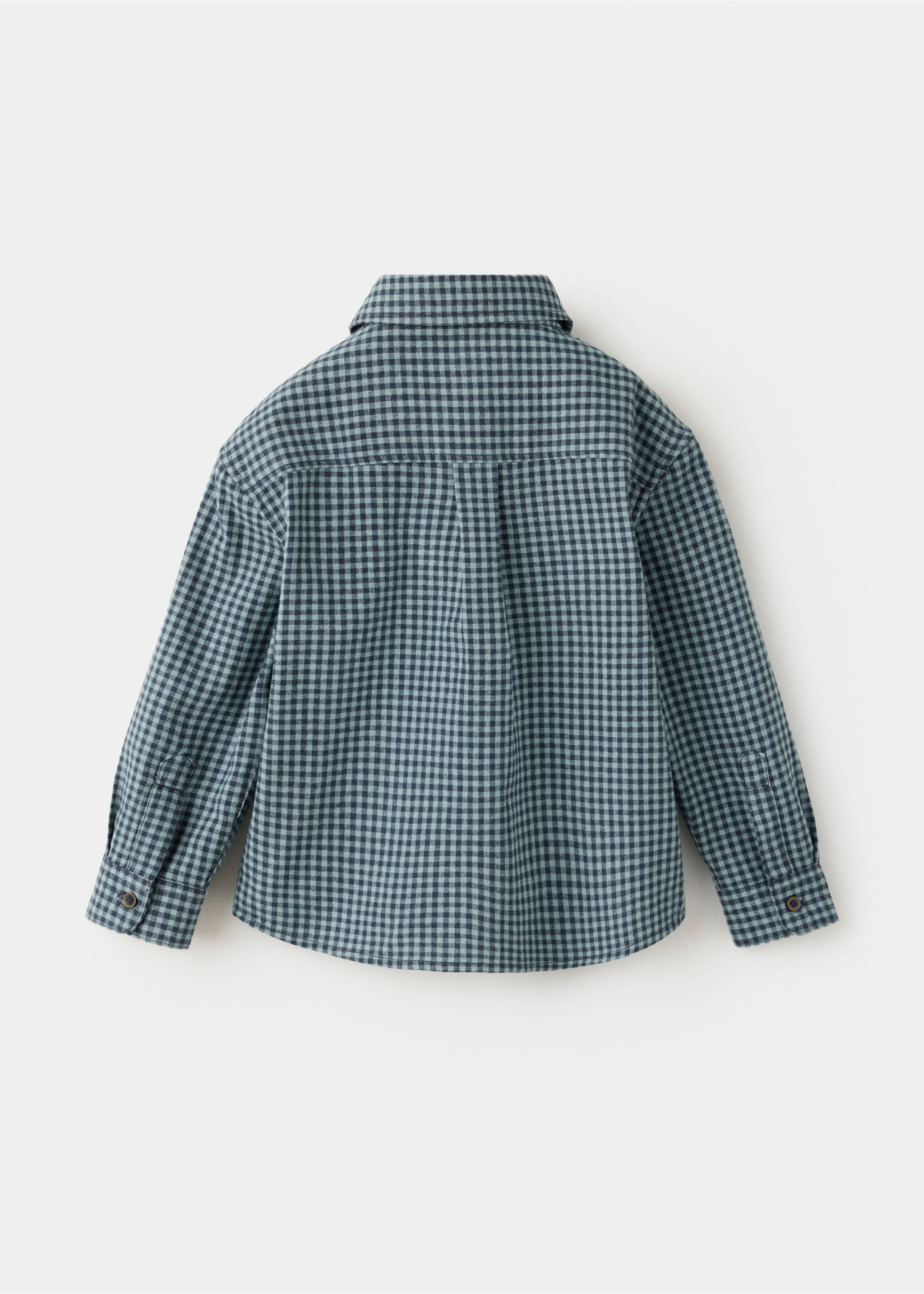 100% cotton checked shirt - Reverse of the article, Green. Ref: 37067119-00.