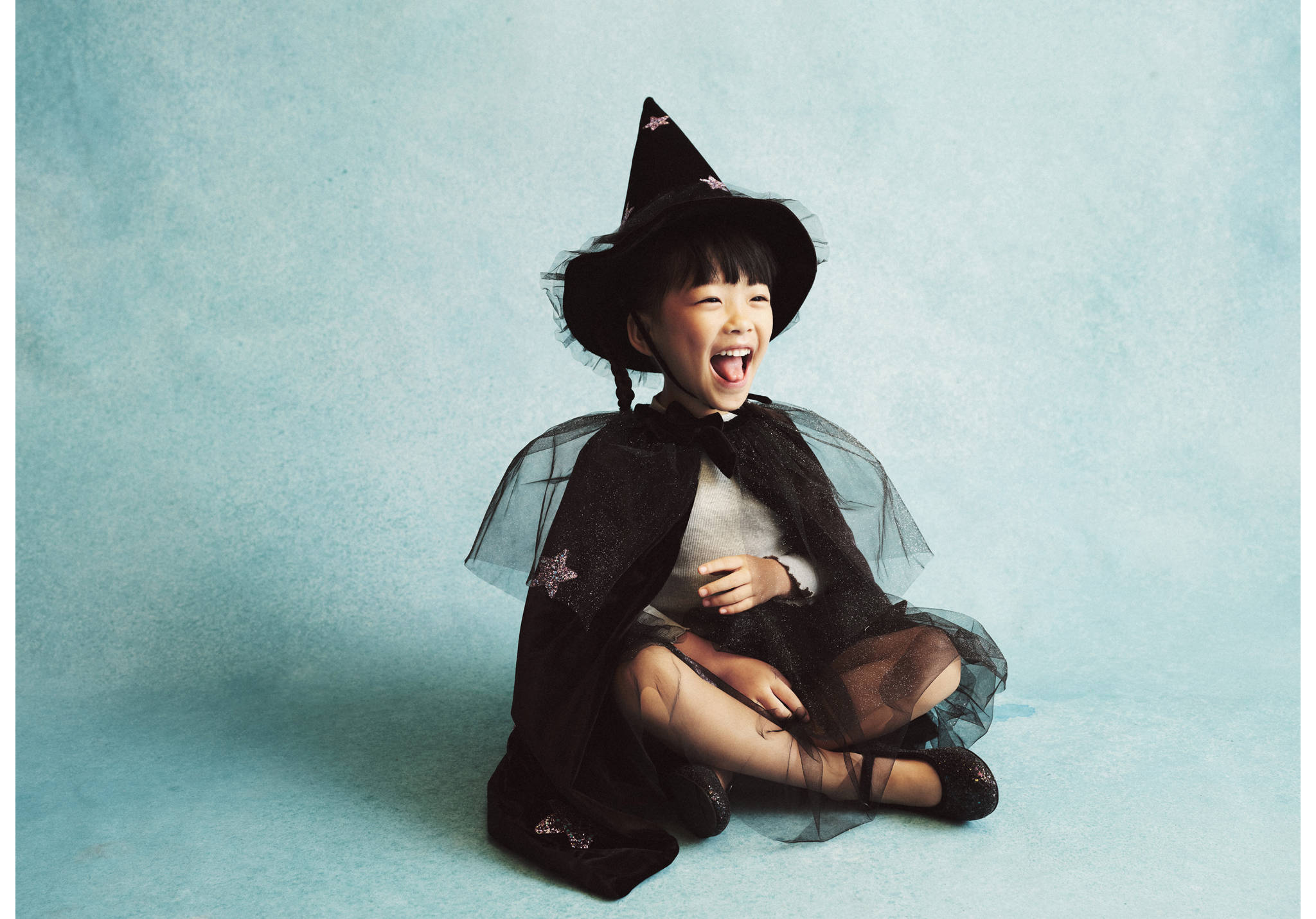 Witch hat with tulle stars - Panoramic plane