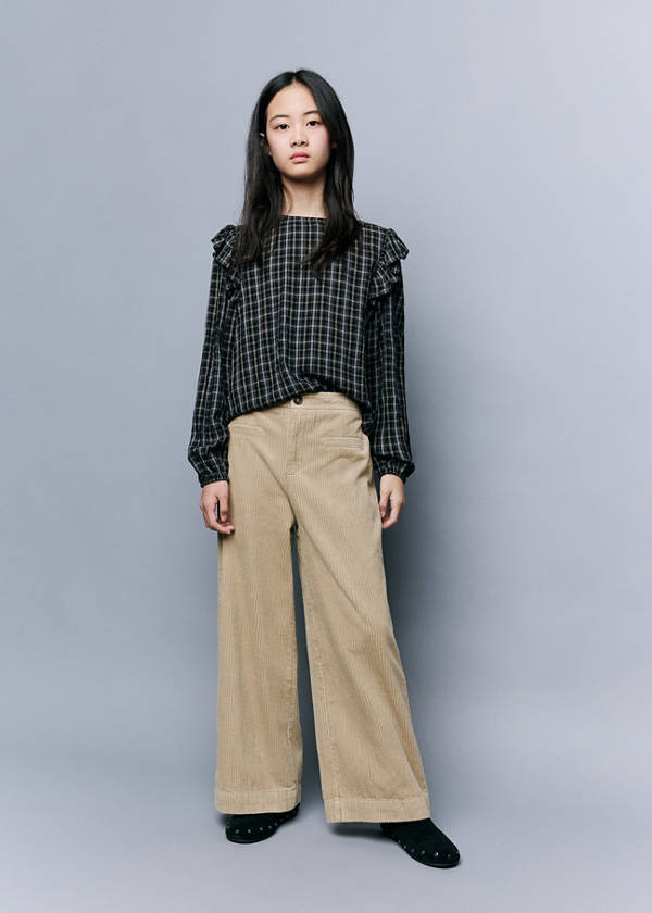 Cotton corduroy trousers — Beige