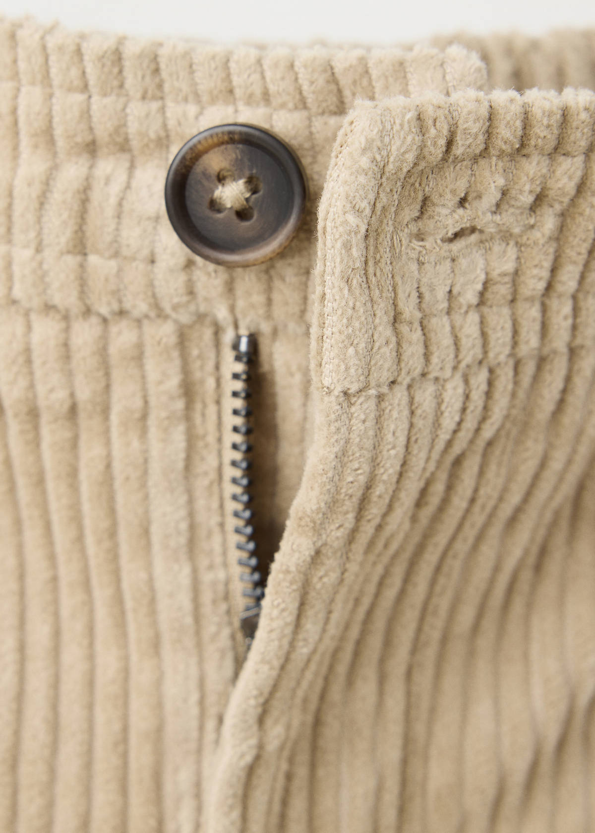 Cotton corduroy trousers — Beige
