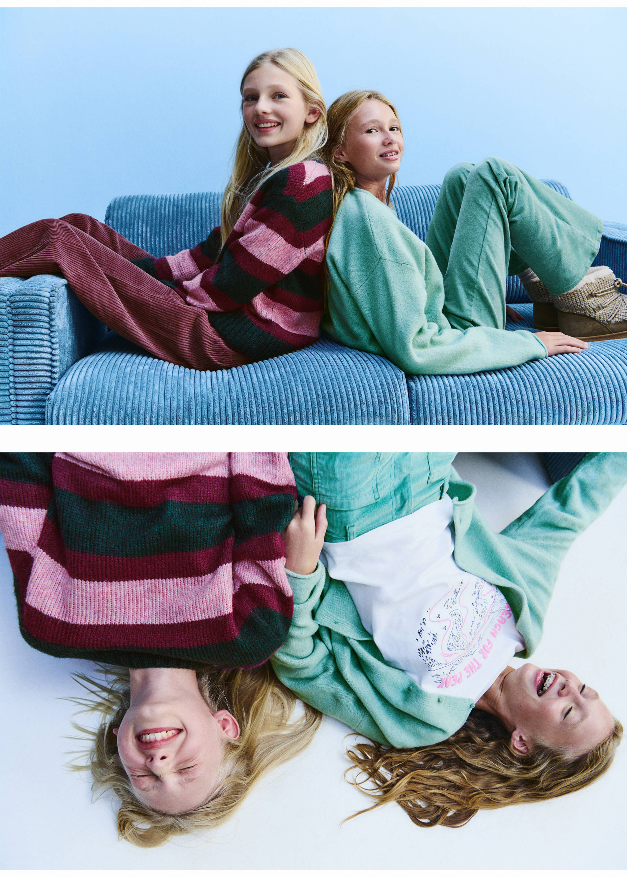 Knit striped sweater - Details of the article 5, Dark Green. Ref: 37067124-00.