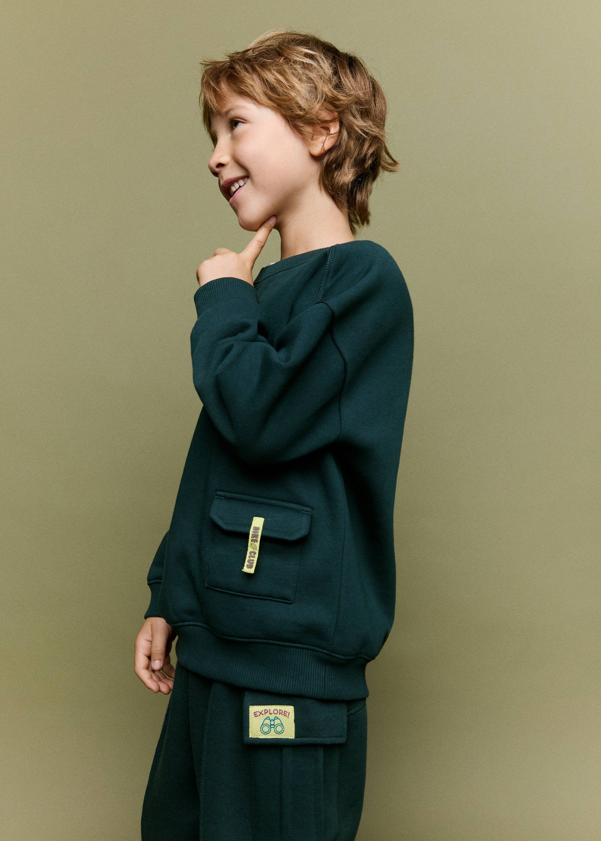 Pocket cotton sweatshirt - Details of the article 1