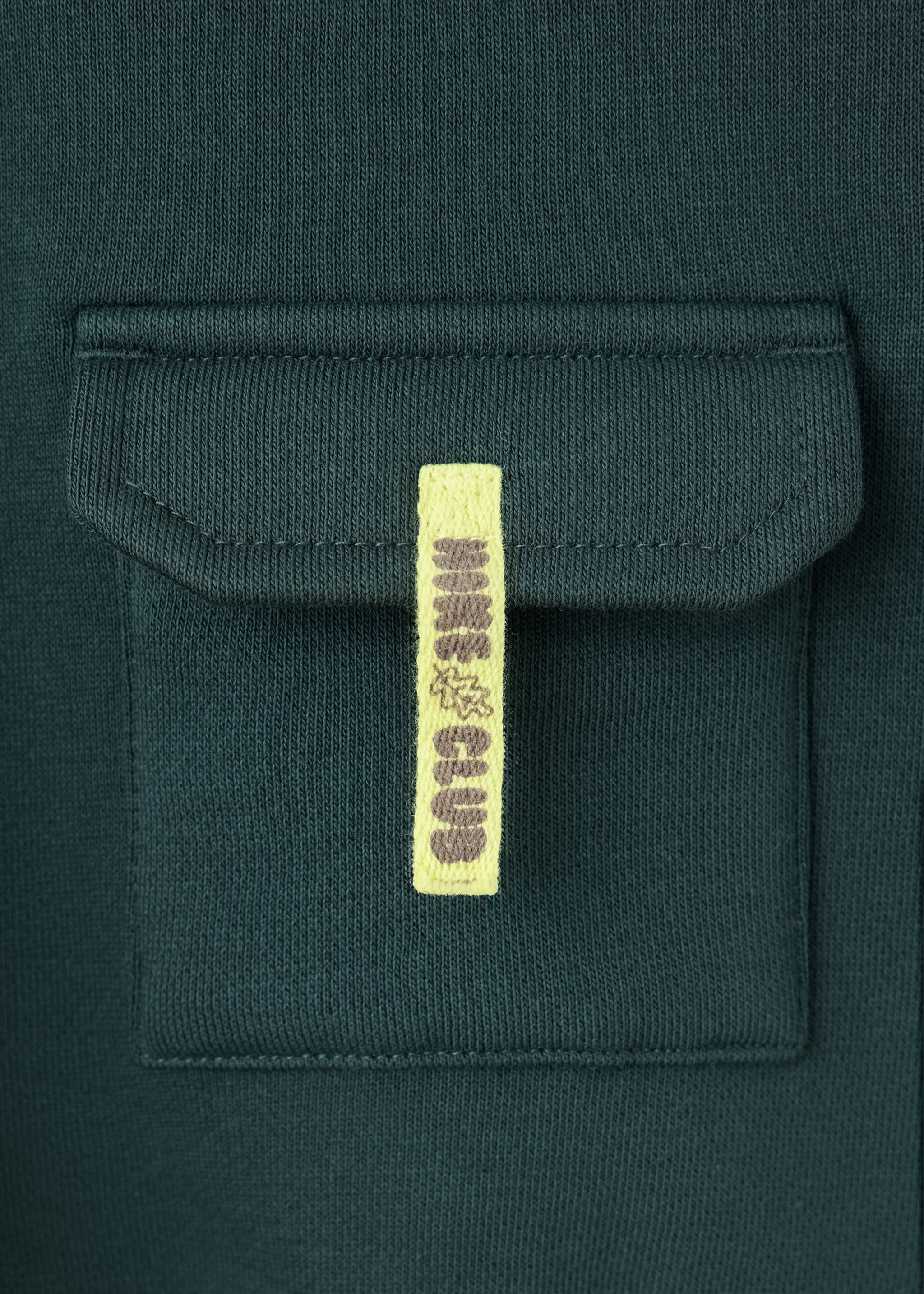 Pocket cotton sweatshirt - Details of the article 8, Dark Green. Ref: 37067129-00.