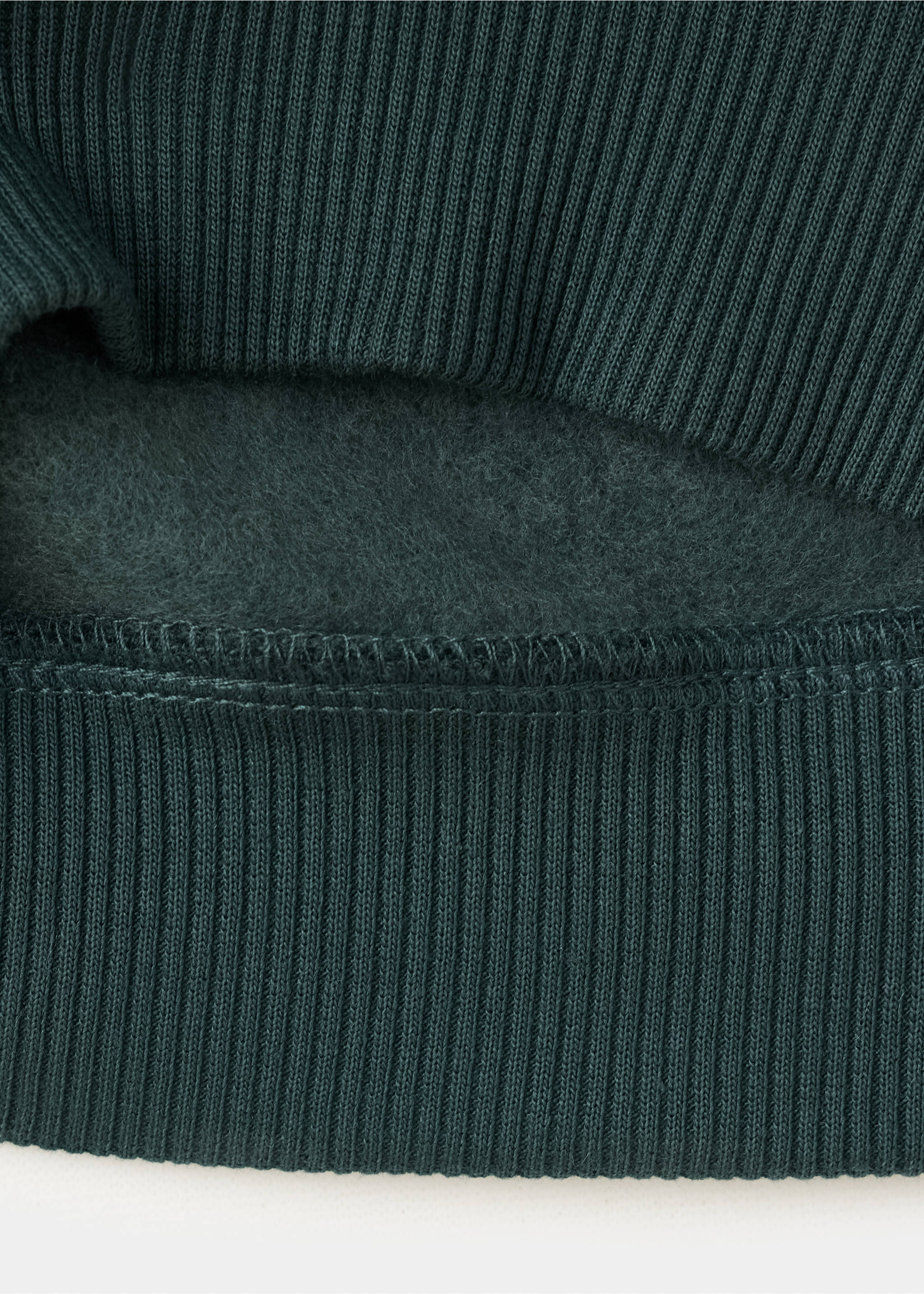Pocket cotton sweatshirt - Details of the article 0, Dark Green. Ref: 37067129-00.
