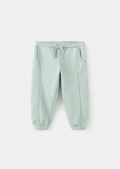 Elastic cotton joggers — Pastel Green 1