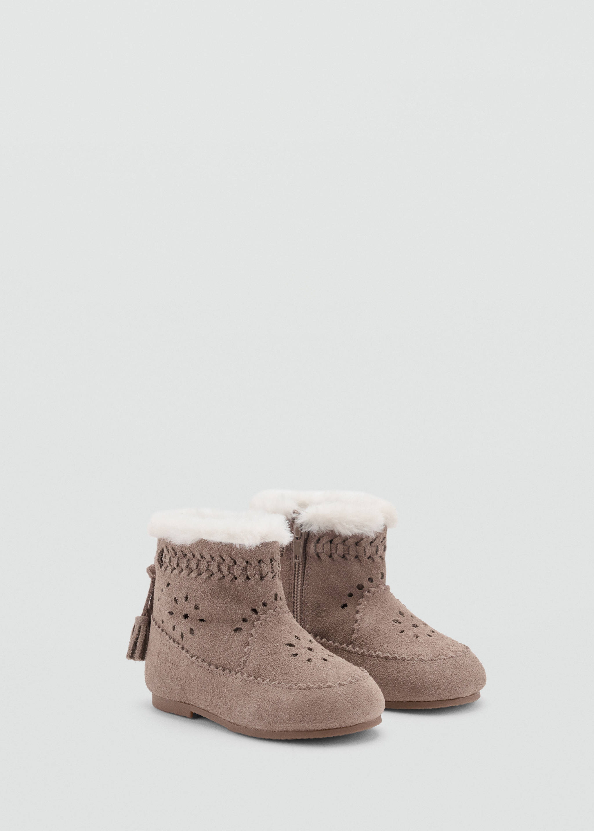 Bottines à franges cuir - Plan moyen