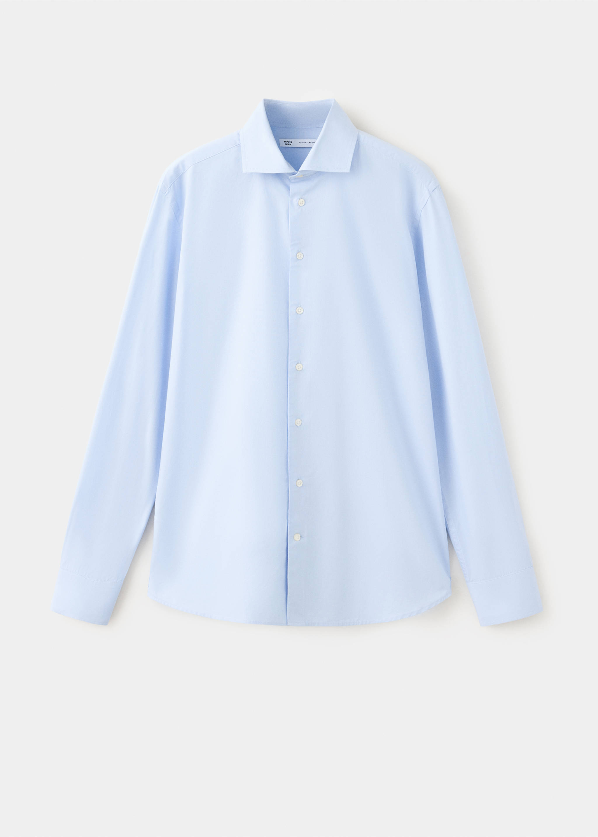 Cotton shirt - Article without model, Sky Blue. Ref: 37067134-00.