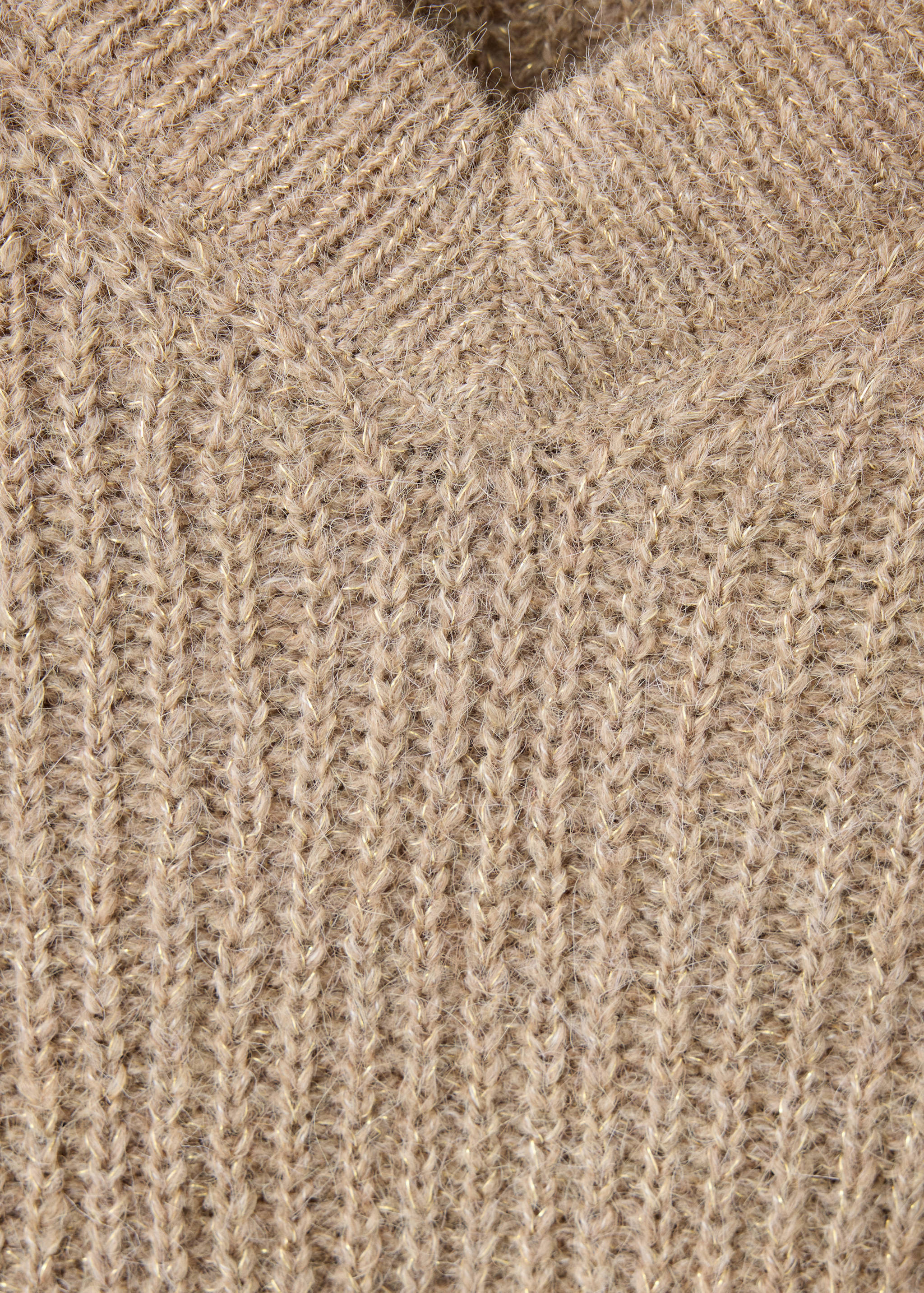 V-neck knit jumper with metallic yarn - Details of the article 8