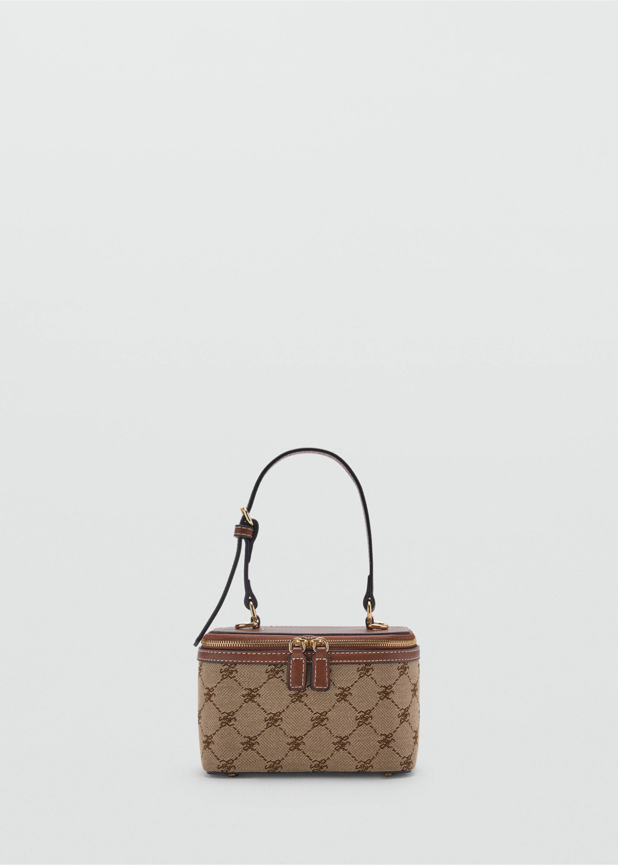 Neceser jacquard con logo y asa bandolera - Artículo sin modelo, Beige. Ref: 37067137-00.