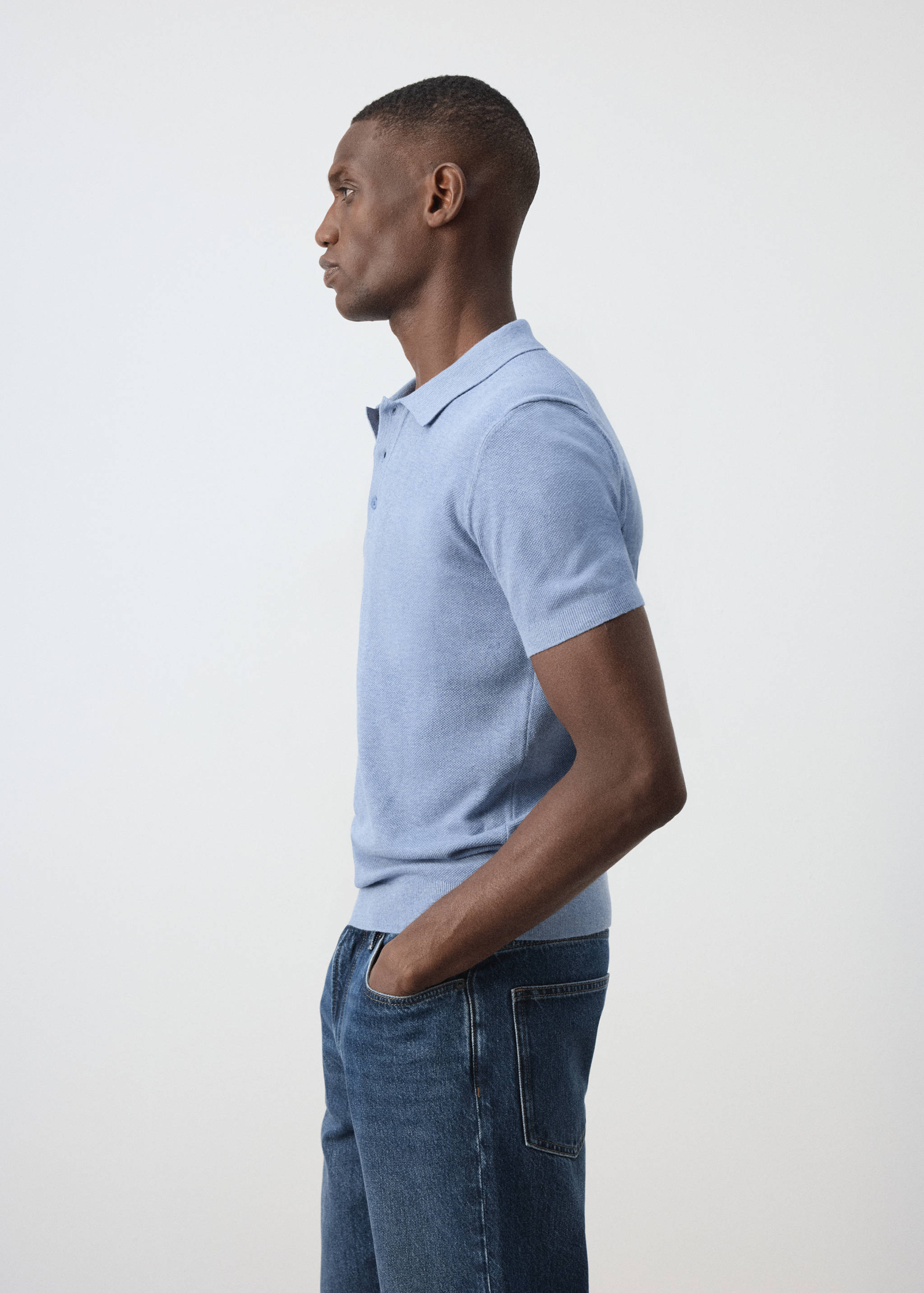 Polo mélange coton maille fine - Détail de l'article 2