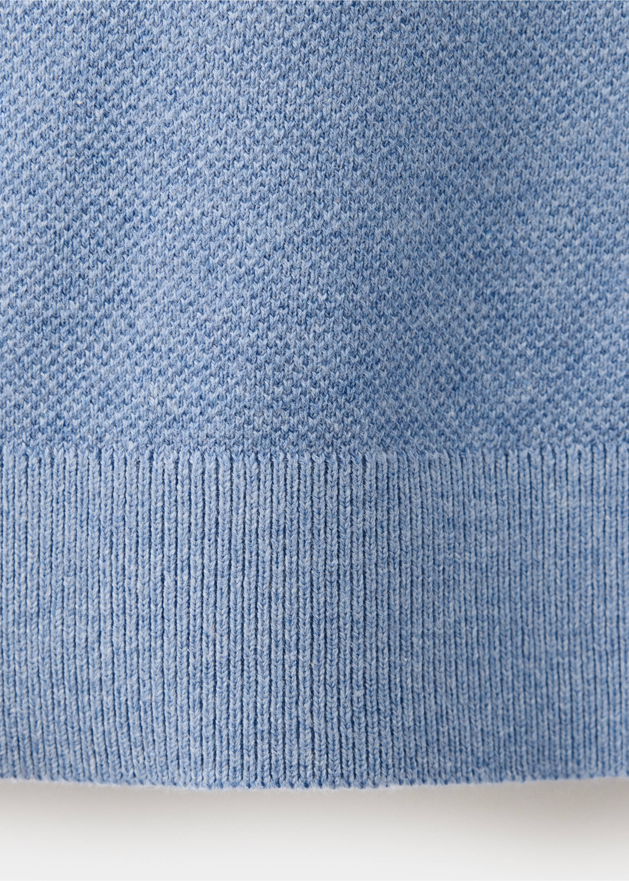 Polo mélange coton maille fine - Détail de l'article 0, Bleu. Ref: 37067771-00.