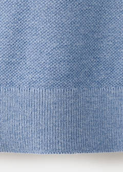Fine knit cotton blend polo — Blue 8
