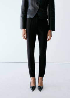 Tailored stirrup trousers — Black 1