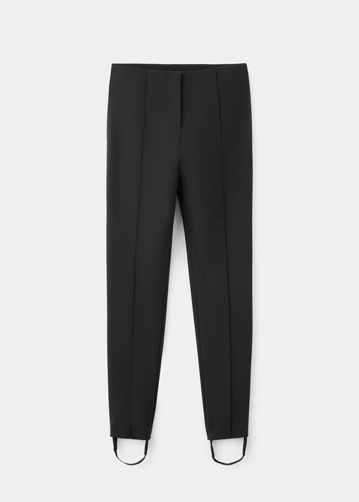 Tailored stirrup trousers — Black
