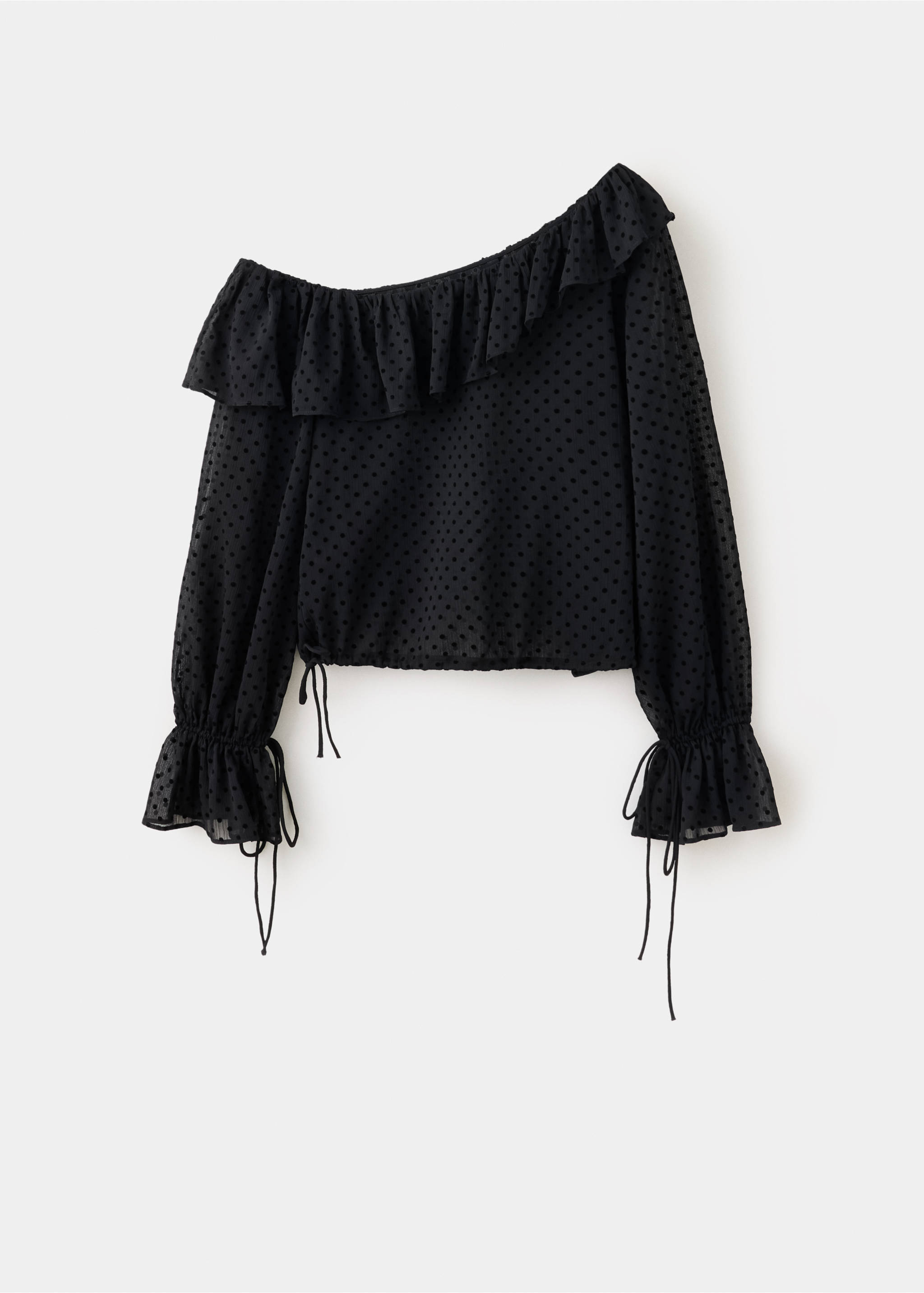 Blouse semi-transparente pois - Article sans modèle, Noir. Ref: 37067780-00.