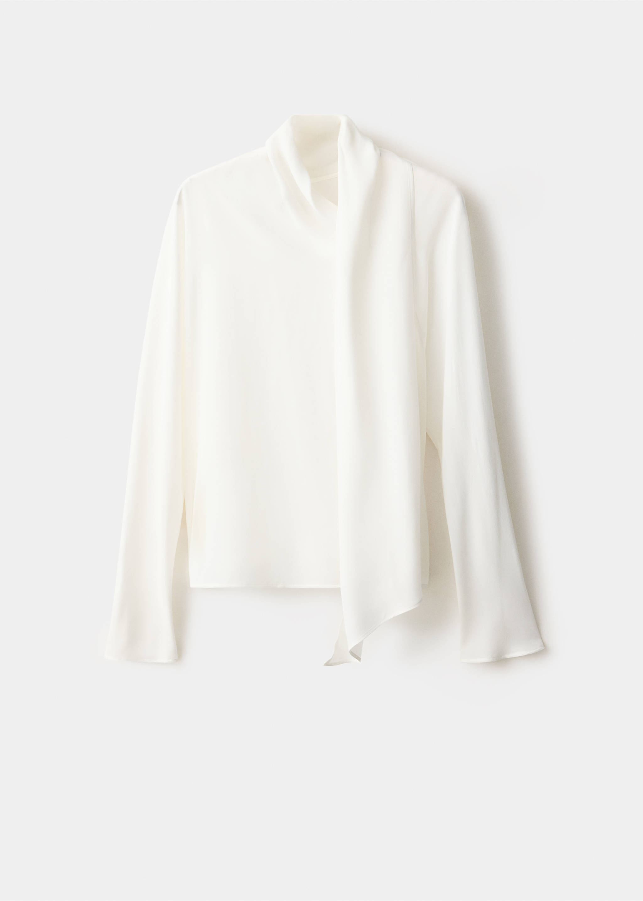 Blouse à col noué - Article sans modèle, Écru. Ref: 37067781-00.