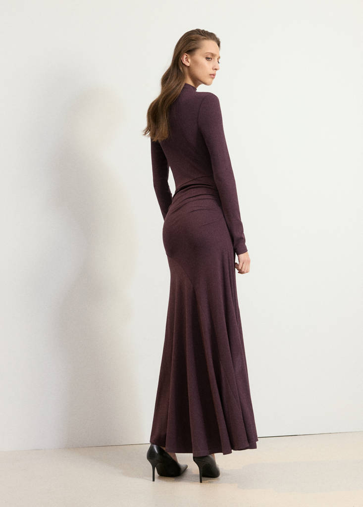 Ruched side knitted dress thumbnail 3