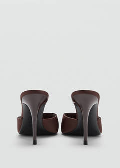 Satin stiletto heel sandal — Chocolate 5