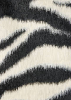 Zebra-print faux fur skirt — Black 8