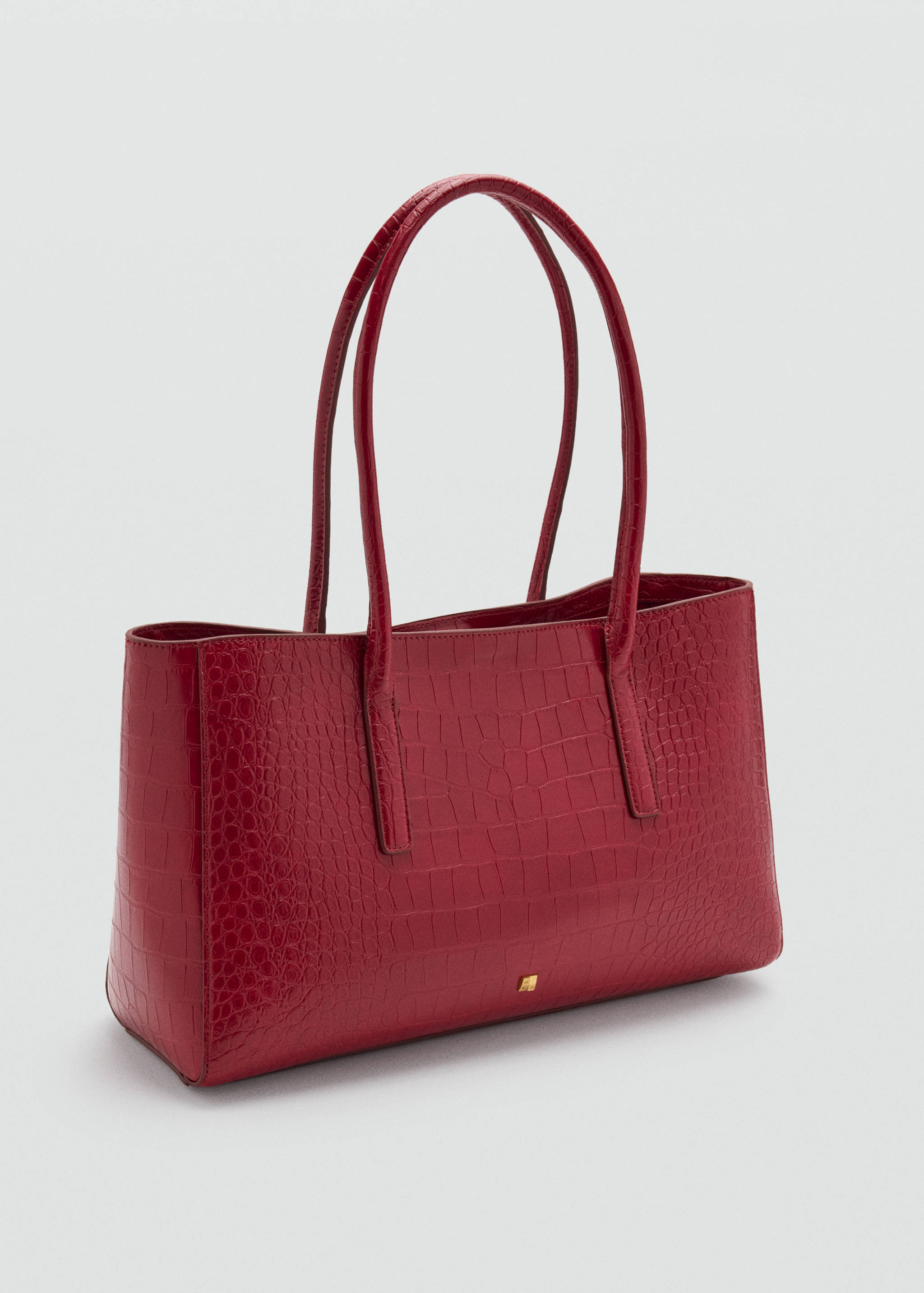 Sac porté épaule effet croco - Plan moyen