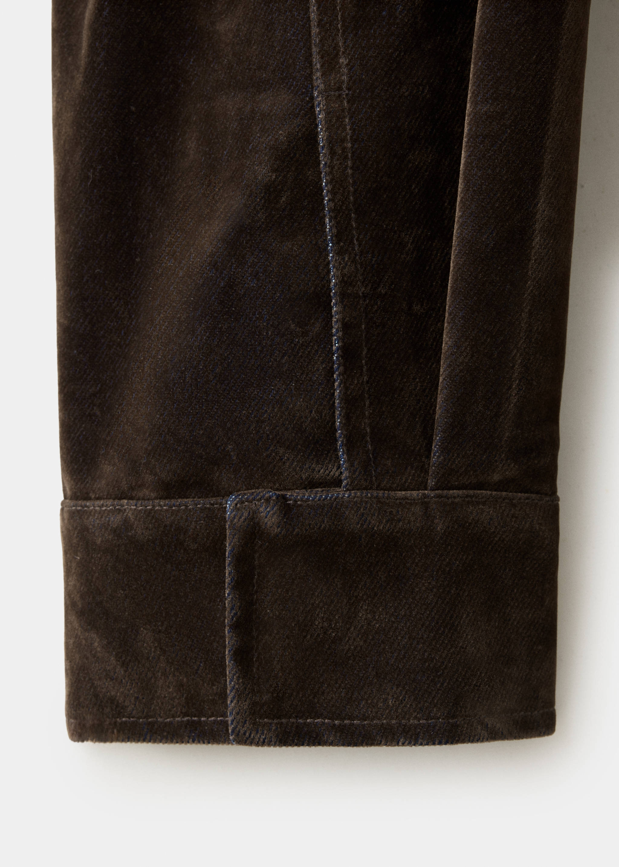 Velvety jacket with funnel neck - Details of the article 0