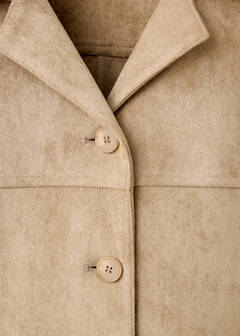 Suede effect overshirt — Medium Brown 5