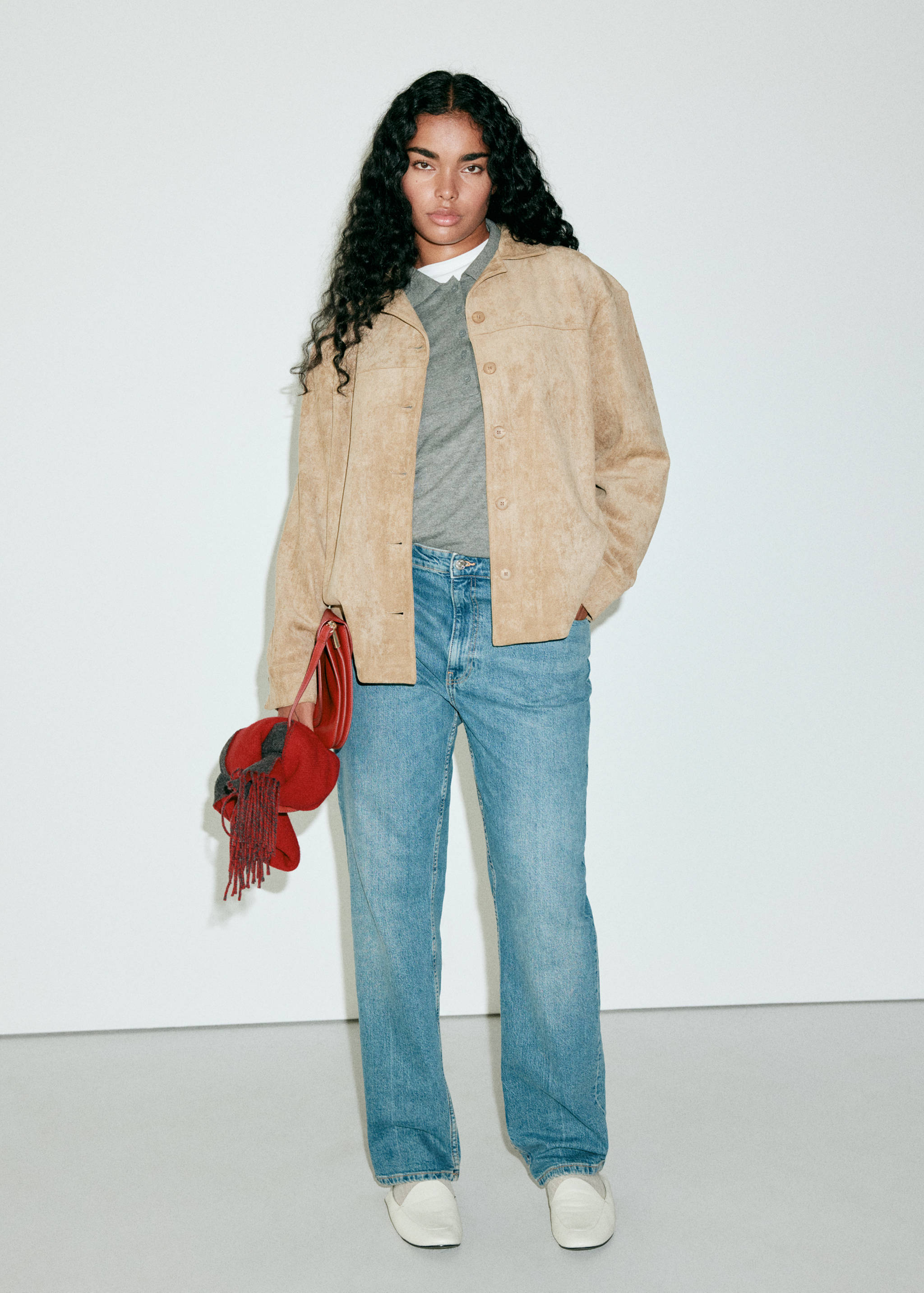 Suede effect overshirt - Details of the article 5