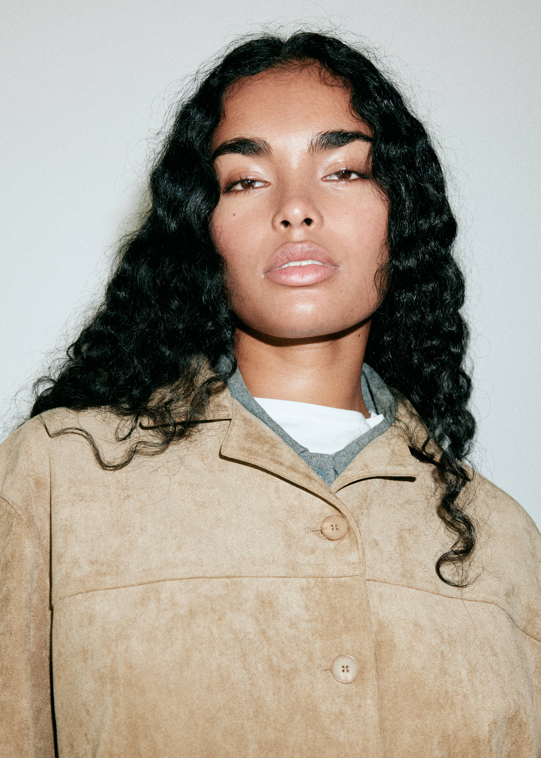 Suede effect overshirt - Details of the article 4