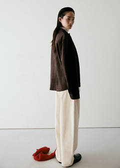 Suede effect overshirt — Chocolate 3