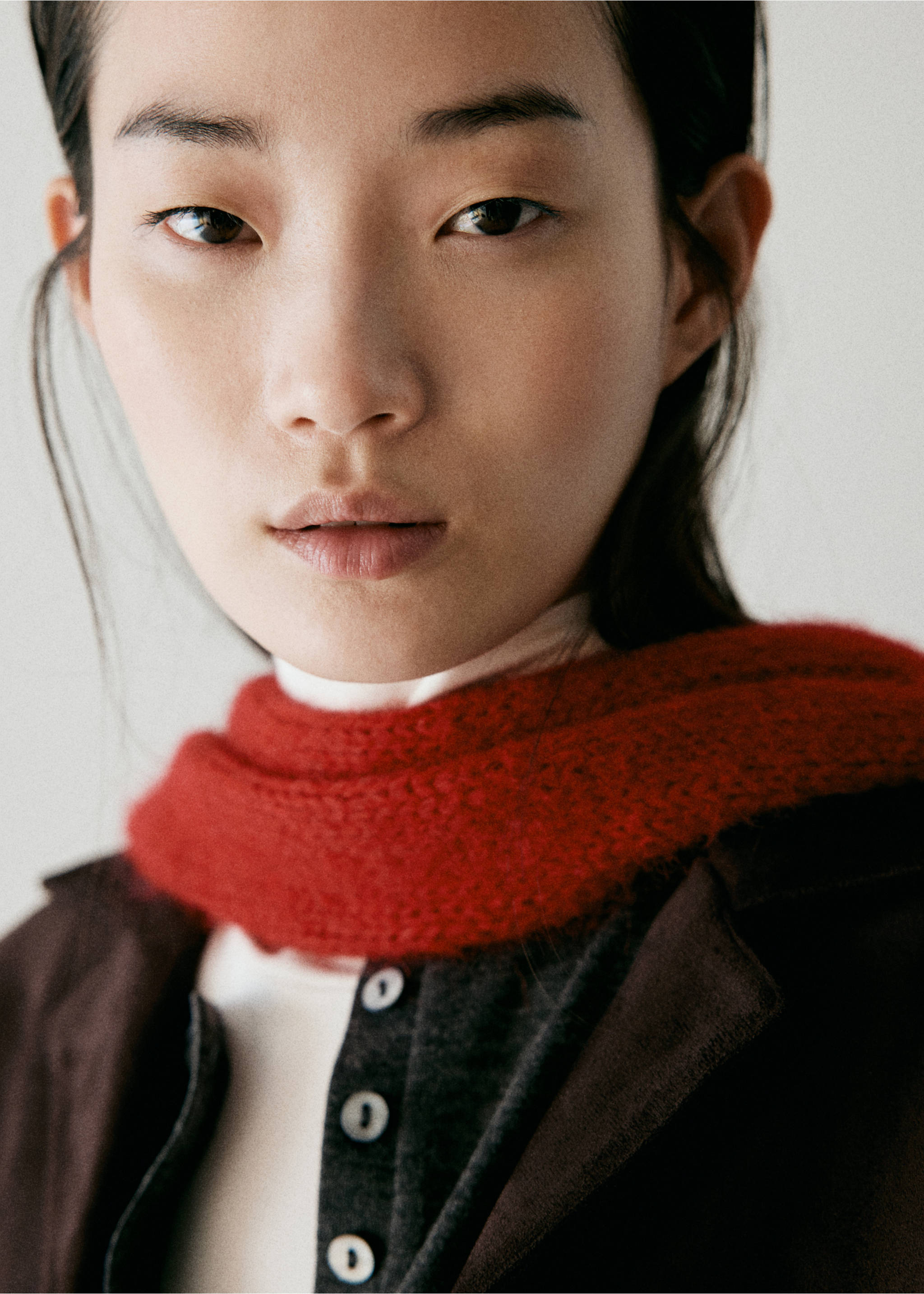 Suede effect overshirt - Details of the article 1, Chocolate. Ref: 37067794-00.