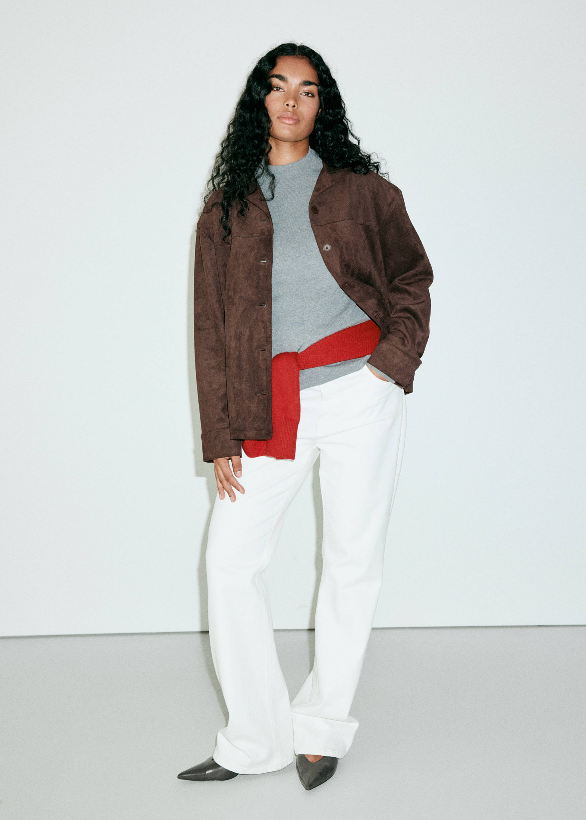 Suede effect overshirt - Details of the article 5