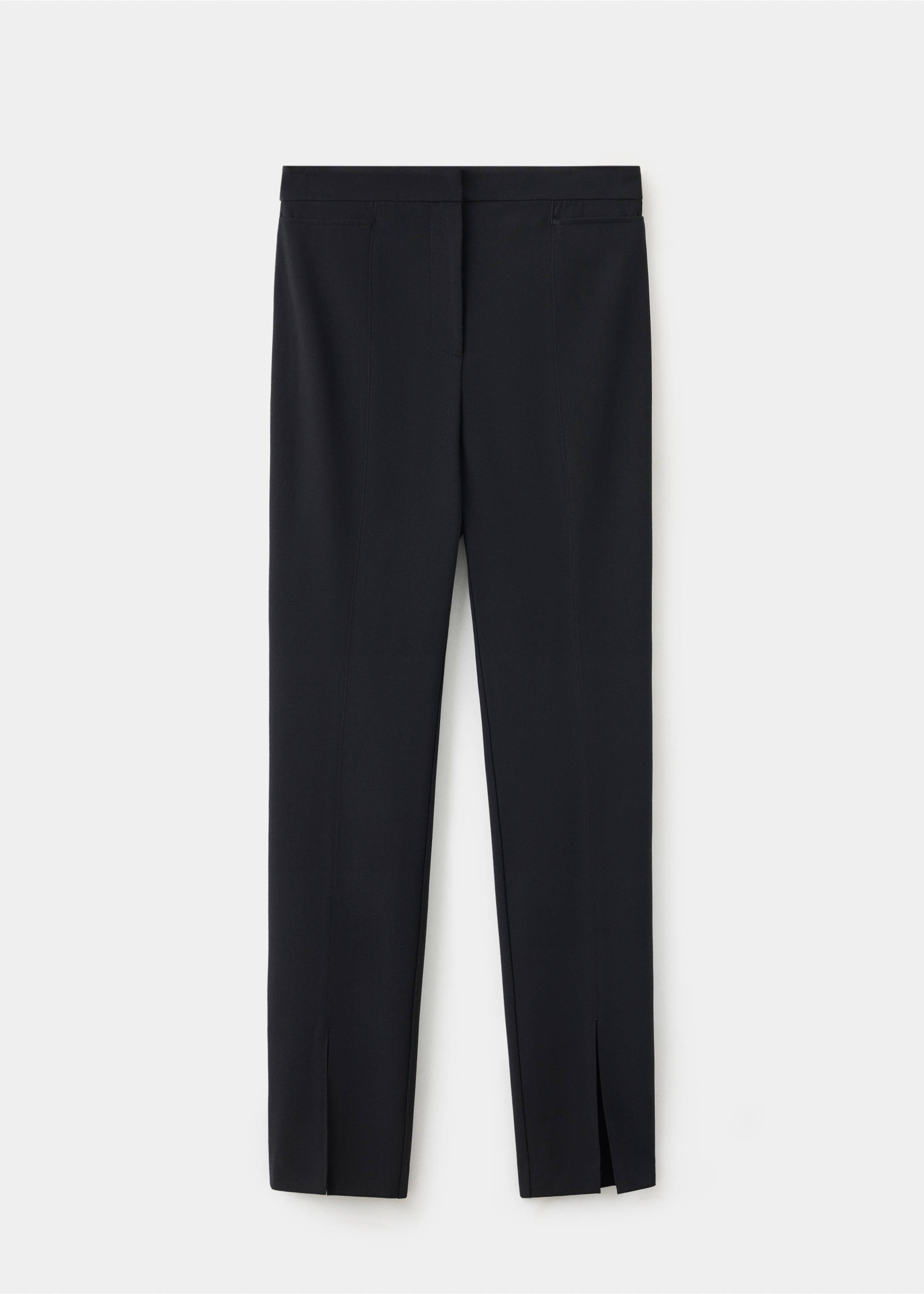 Pantalon skinny fendu en bas - Article sans modèle, Noir. Ref: 37067796-00.